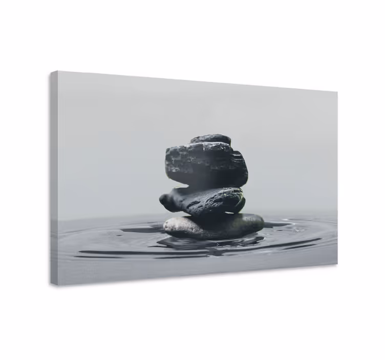 Tableau Pyramide de galets en équilibre - TenStickers
