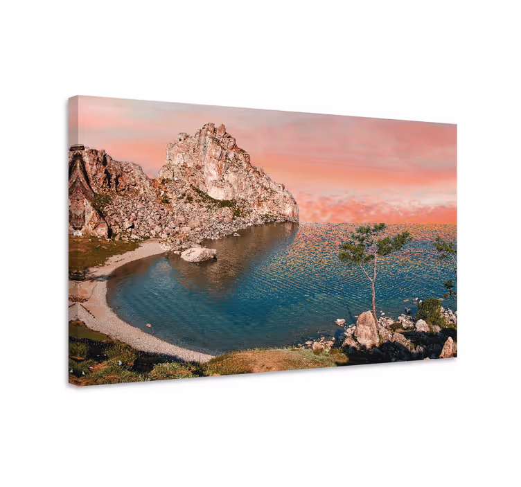 Tableau paysages structure en pierre en bord de mer - TenStickers