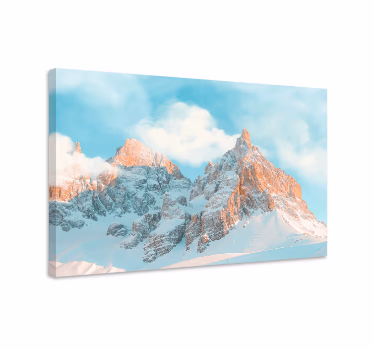 Tableau paysage Nuages blancs épais montagnes - TenStickers