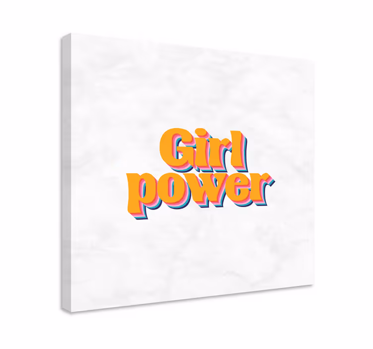 Tableau texte Citation de pouvoir de fille avec des fleurs - TenStickers