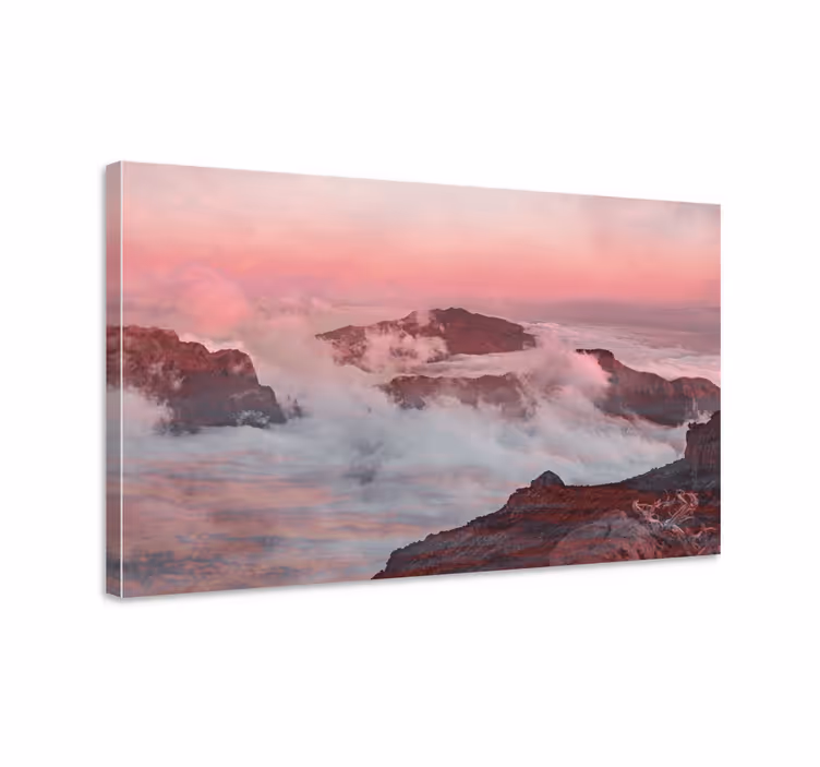 Tableau paysages scénérie de montagnes oniriques - TenStickers