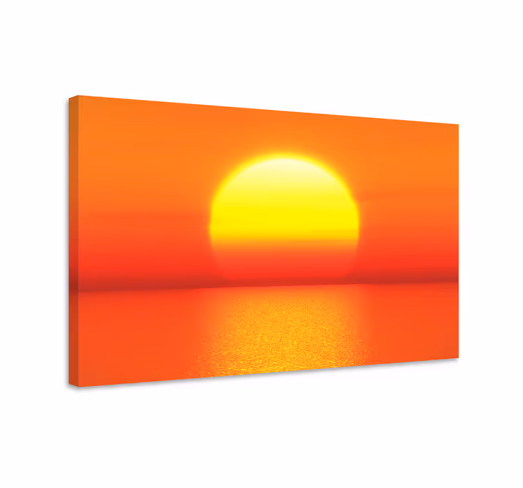 Tableau paysage Couleurs esthétiques du coucher de soleil jaune - TenStickers