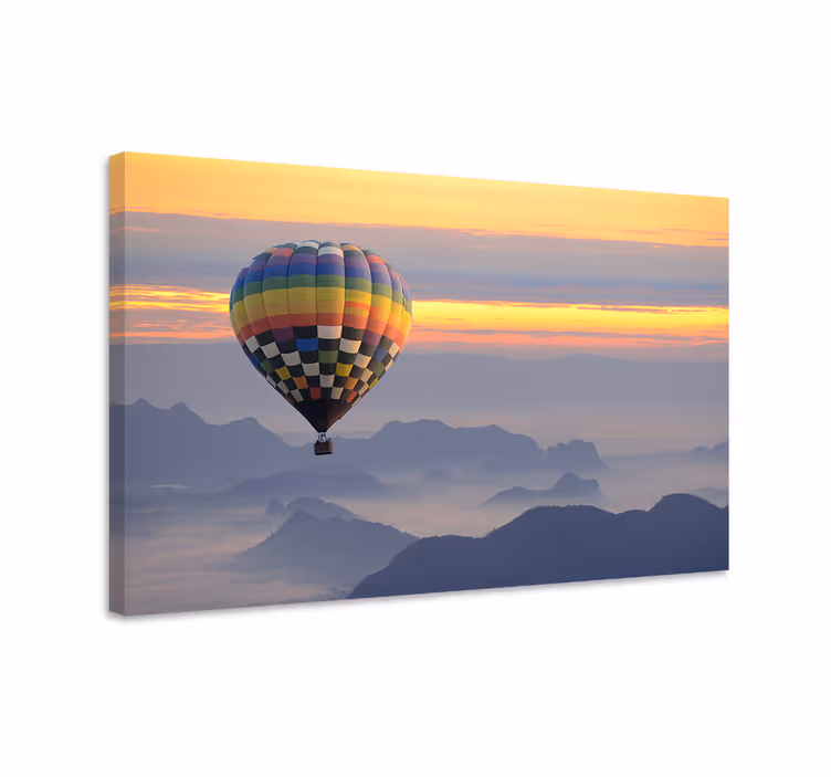 Tableau paysage Couleurs esthétiques de montgolfière - TenStickers