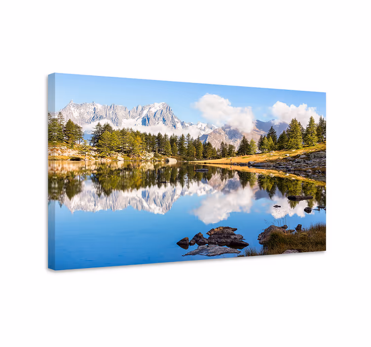 Tableau paysages reflet de montagne - TenStickers
