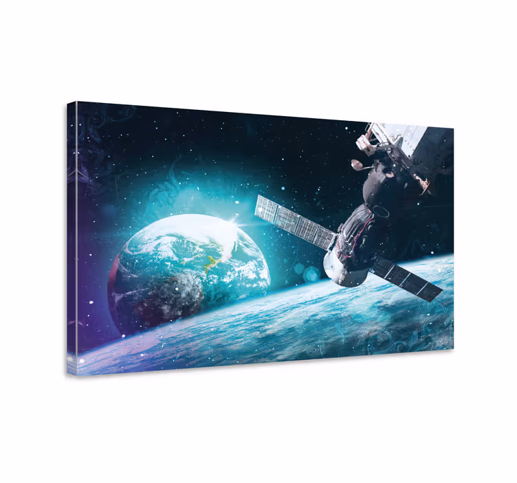 Tableau moderne Station spatiale et planète terre - TenStickers