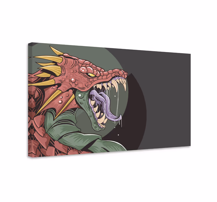 Tableau dinosaures créature de dragon féroce - TenStickers