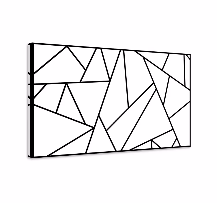 Tableau abstrait motifs angulaires - TenStickers