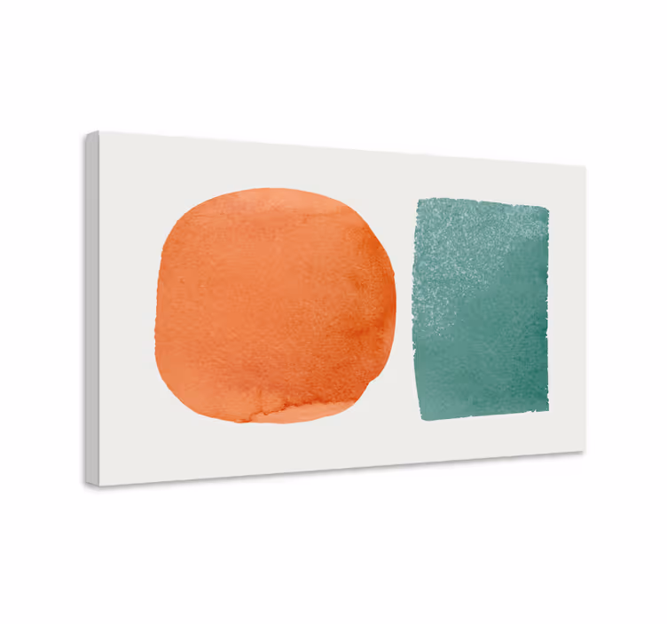Tableau salle à manger Design minimaliste à pois et carrés - TenStickers
