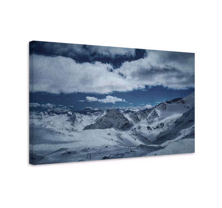 Tableau paysages sommets enneigés majestueux - TenStickers