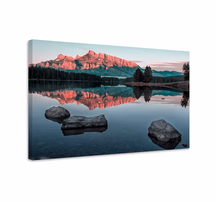 Tableau paysage Montagne et lac - TenStickers