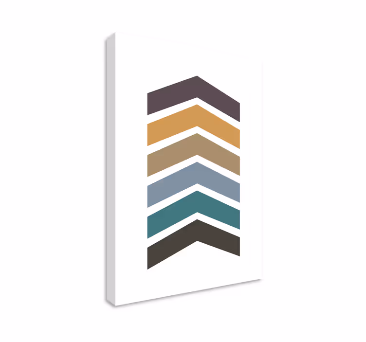 Tableau géométrique motif à chevrons - TenStickers