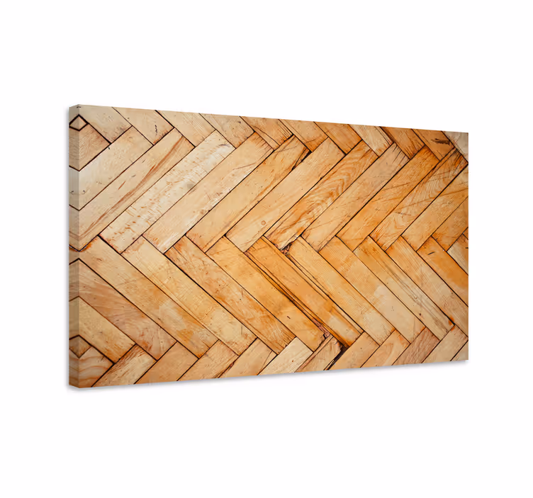 Tableau salon Blocs de bois style industriel - TenStickers