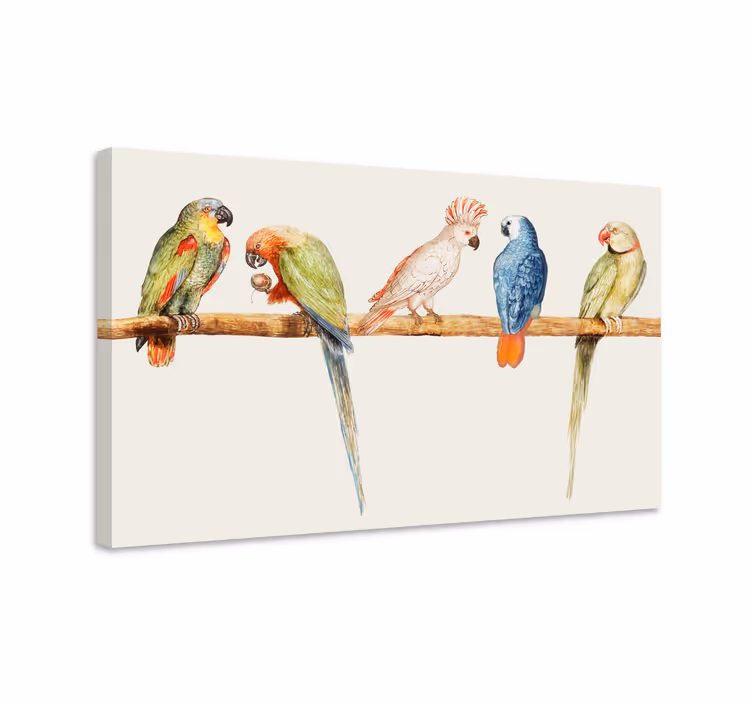 Tableau arbre de vie Oiseaux d'amour sur l'arbre - TenStickers