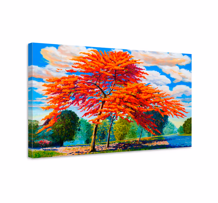 Tableau tableau à l'huile multi-arbres - TenStickers