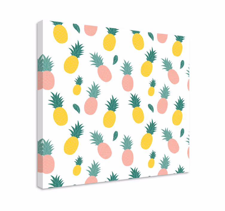 Tableau fruits motif ananas tropical - TenStickers