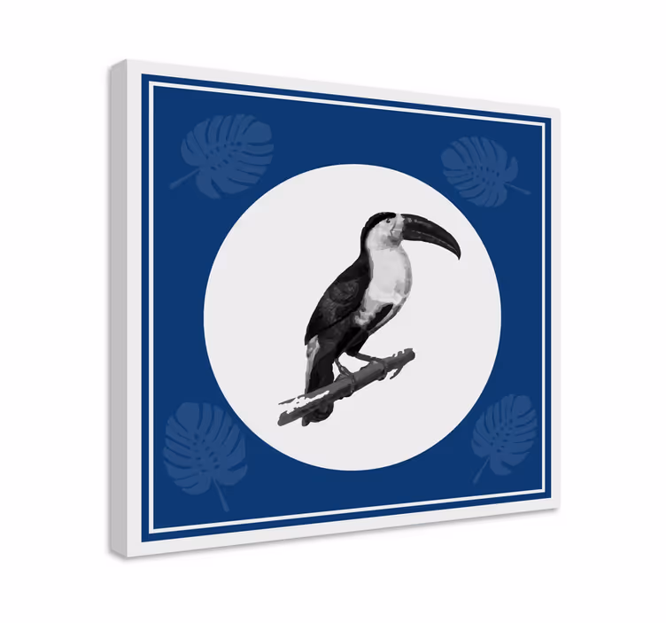 Tableau oiseaux Conception d'oiseau bleu de style africain - TenStickers