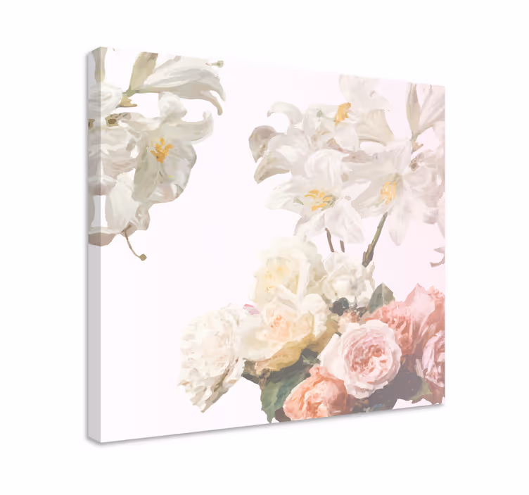 Tableau vintage Fleurs de style shabby chic - TenStickers