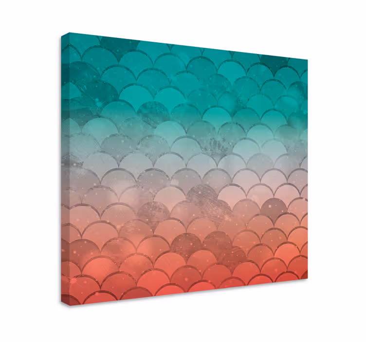 Tableau géométrique vagues en motifs courbés - TenStickers