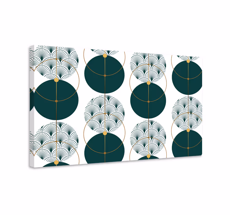 Tableau moderne motif éventail géométrique - TenStickers