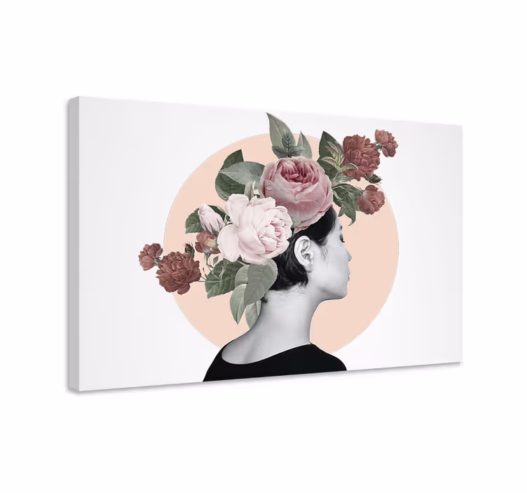 Tableau fleurs et plantes ensemble de cheveux floraux - TenStickers