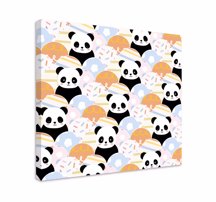 Tableau animaux motifs de panda ludiques - TenStickers