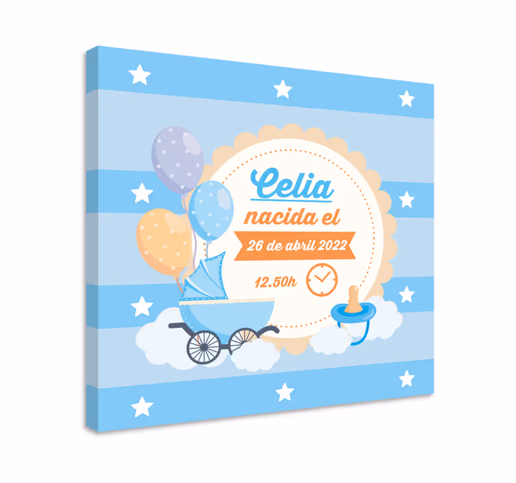 Tableau personnalisé Informations bébé - TenStickers