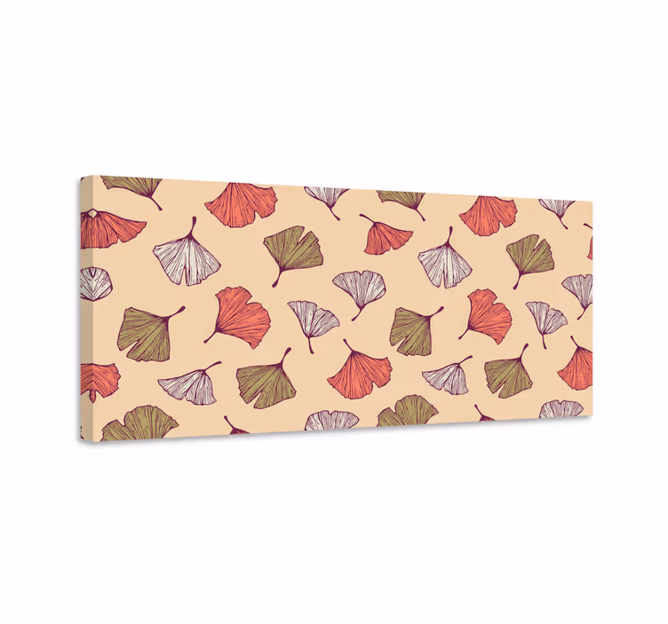 Tableau fleurs motif de feuille de ginkgo - TenStickers