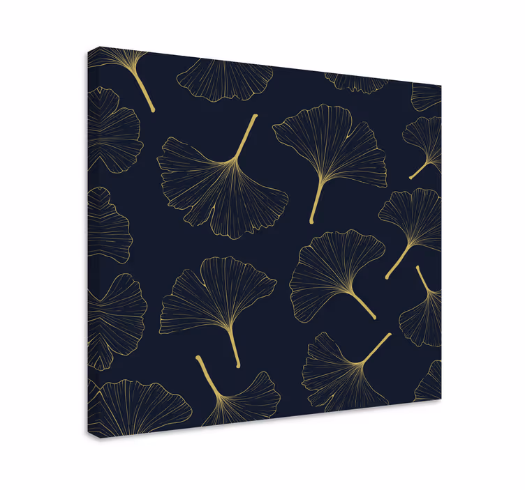 Tableau fleurs et plantes motif feuilles de ginkgo - TenStickers