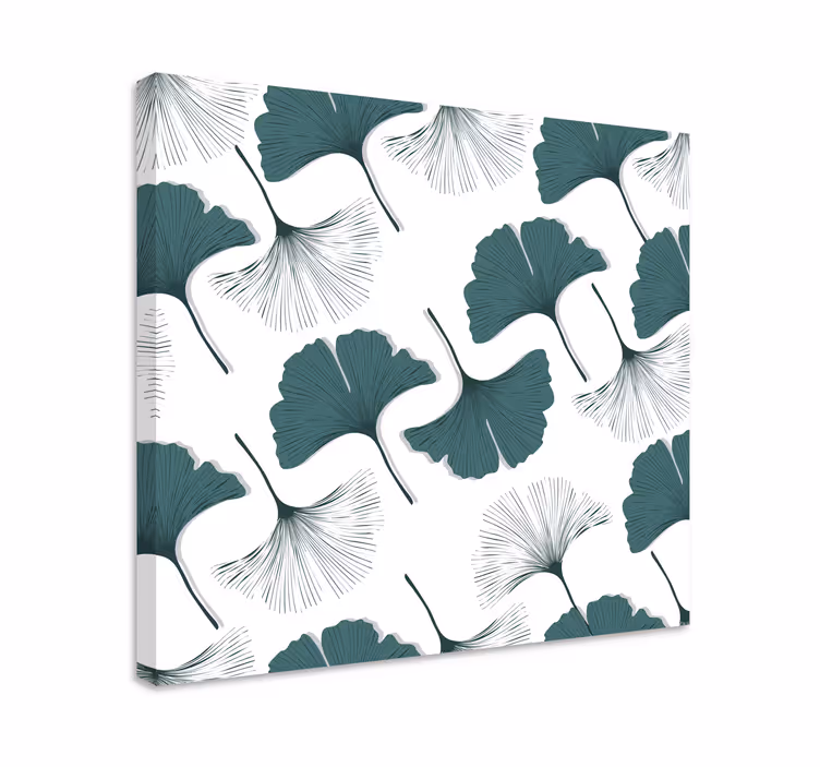Tableau fleurs et plantes motifs de feuilles de ginkgo - TenStickers
