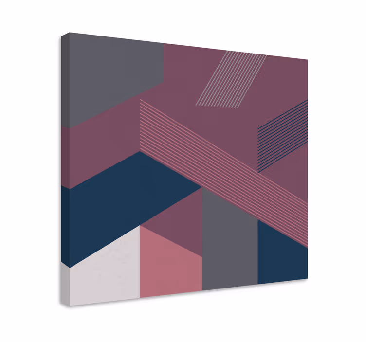 Tableau abstraite Formes géométriques au décor éclectique - TenStickers