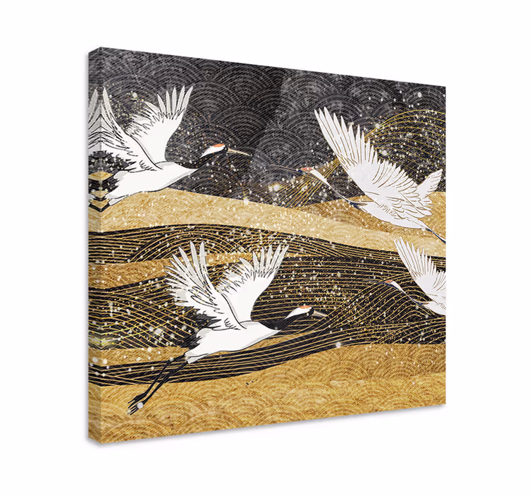 Tableau oiseaux Oiseaux orientaux blancs - TenStickers