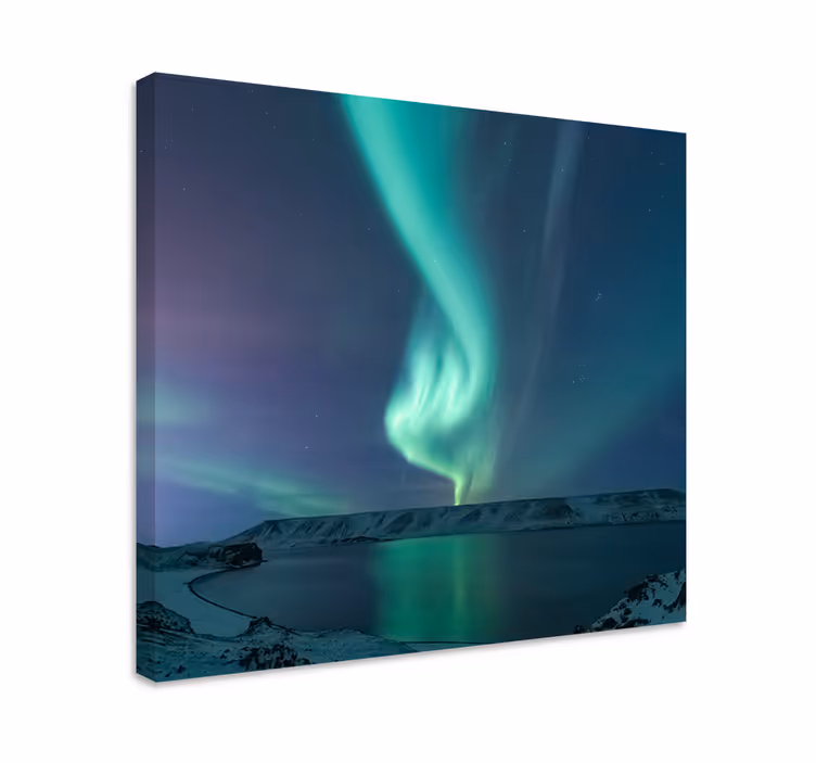 Tableau paysages affichage aurores boréales - TenStickers