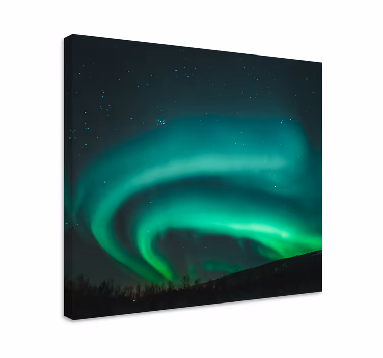 Tableau paysages Écrin des aurores boréales - TenStickers
