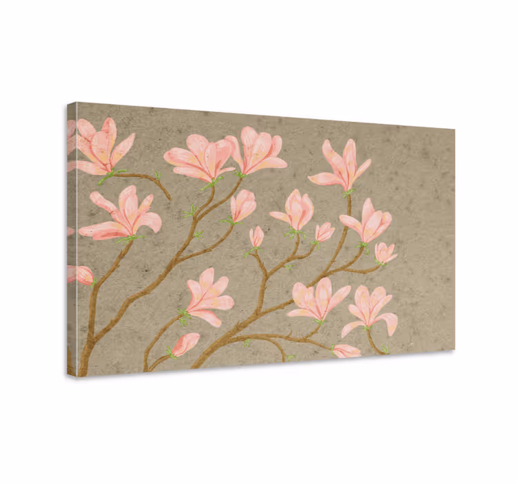 Tableau fleurs et plantes fleurs roses délicates - TenStickers
