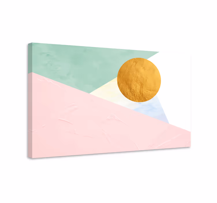 Tableau géométrique Triangles géométriques pastels - TenStickers