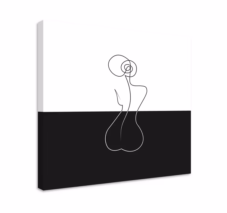 Tableau moderne Dessin au trait femme assise - TenStickers