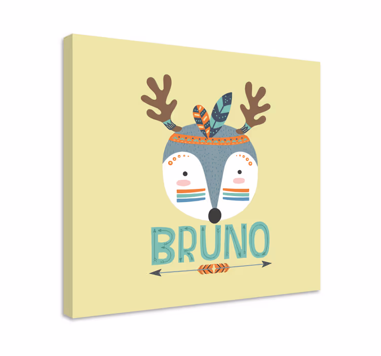 Tableau bébé animal de la forêt nordique - TenStickers