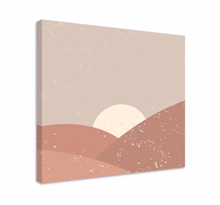Tableau paysages coucher de soleil paisible dans le désert - TenStickers