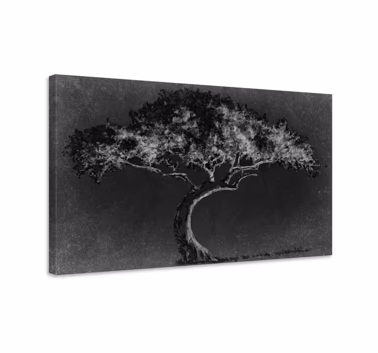 Tableau arbres silhouette d'arbre solitaire - TenStickers