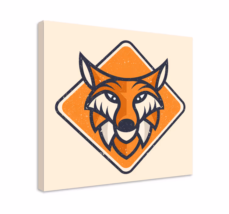 Tableau animal icône de renard stylisée - TenStickers