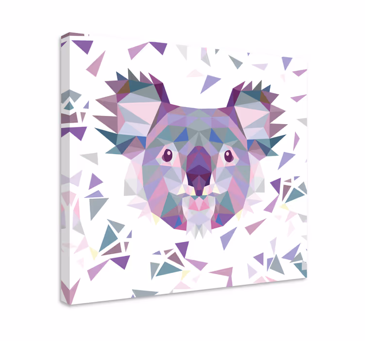 Tableau animal Gros koala géométrique-animal - TenStickers