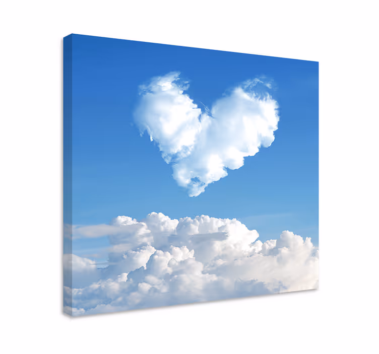 Tableau abc nuage en forme de cœur - TenStickers