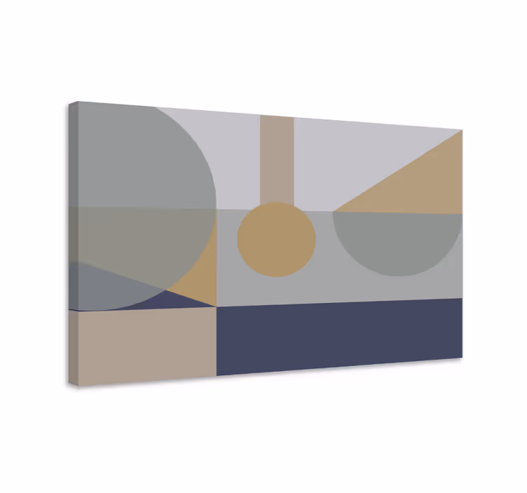 Tableau géométrique affichage de formes abstraites - TenStickers