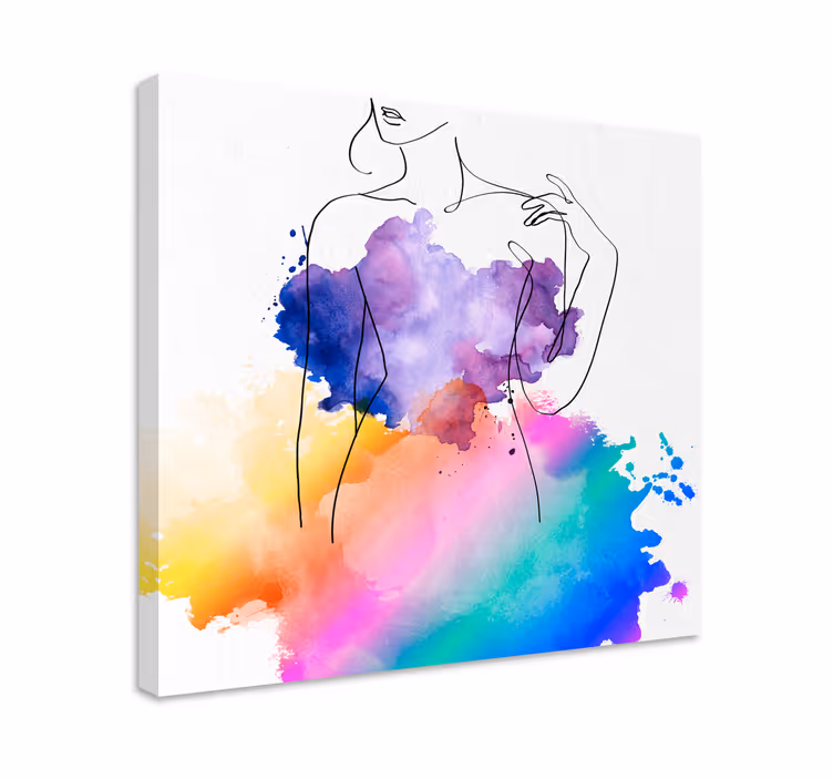 Tableau moderne Robe de femme aquarelle - TenStickers