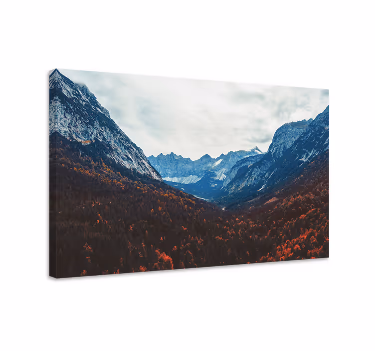 Tableau paysages vue de la vallée de montagne - TenStickers