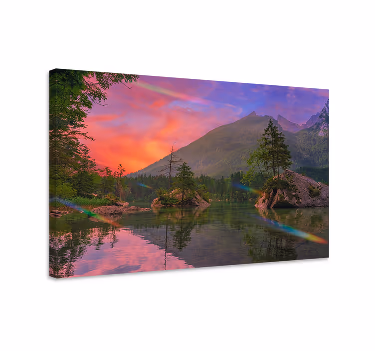 Tableau paysage Lac à l'aube - TenStickers