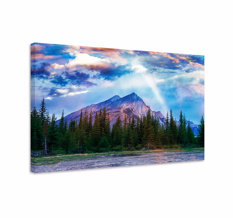Tableau paysage Montagnes et pins - TenStickers