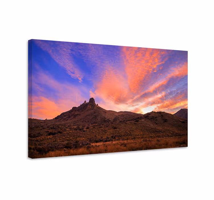 Tableau paysages crépuscule sur la grande montagne - TenStickers