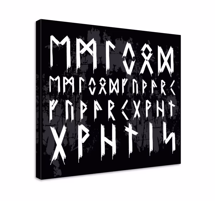 Tableau scandinave Alphabet viking ancien - TenStickers