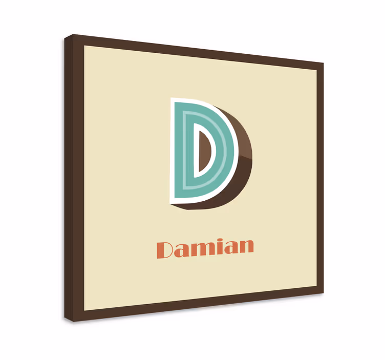 Tableau personnalisé Lettre 3d - TenStickers